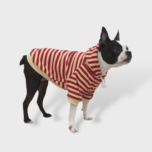 【愛犬用(単品)】ストライプパーカー